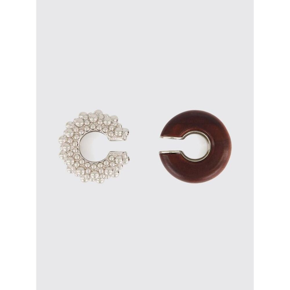 Rabanne Women Rabanne Brass And Wood Ear Cuff With Bead Application